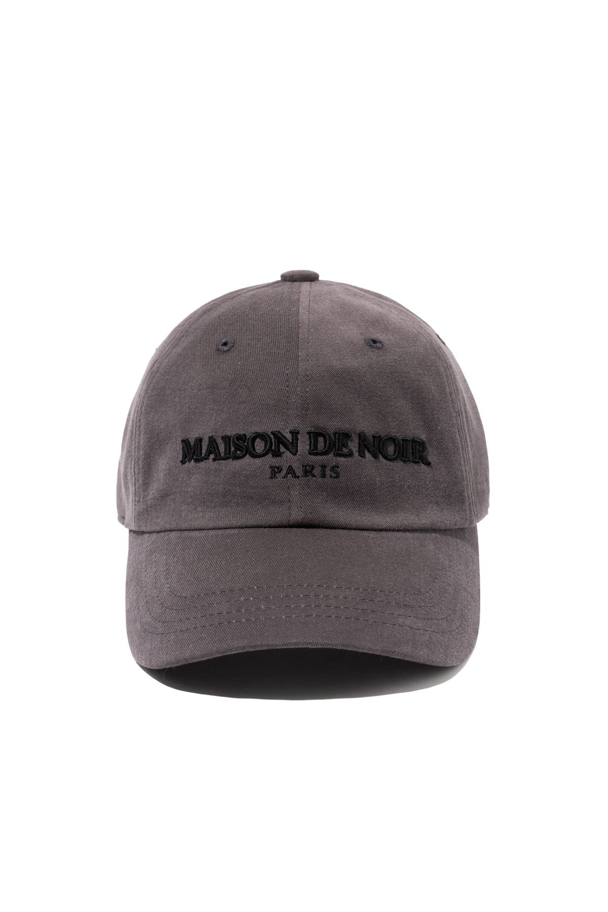 메종 드 누아(MAISON DE NOIR) LIGNÉE LOGO CAP CHARCOAL