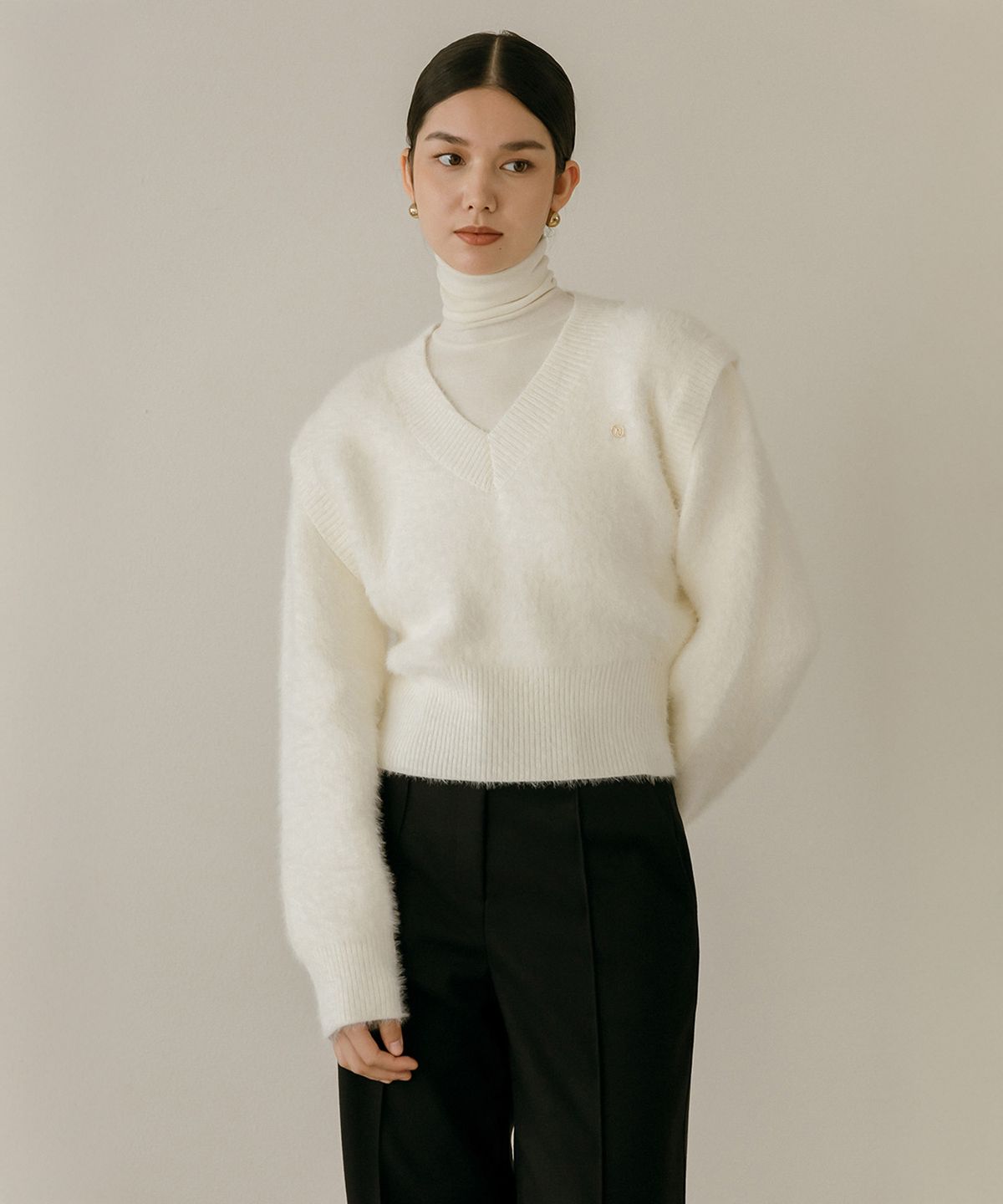 메이버유(MAYVERU) Lenna wool turtleneck t-shirt _ Ivory