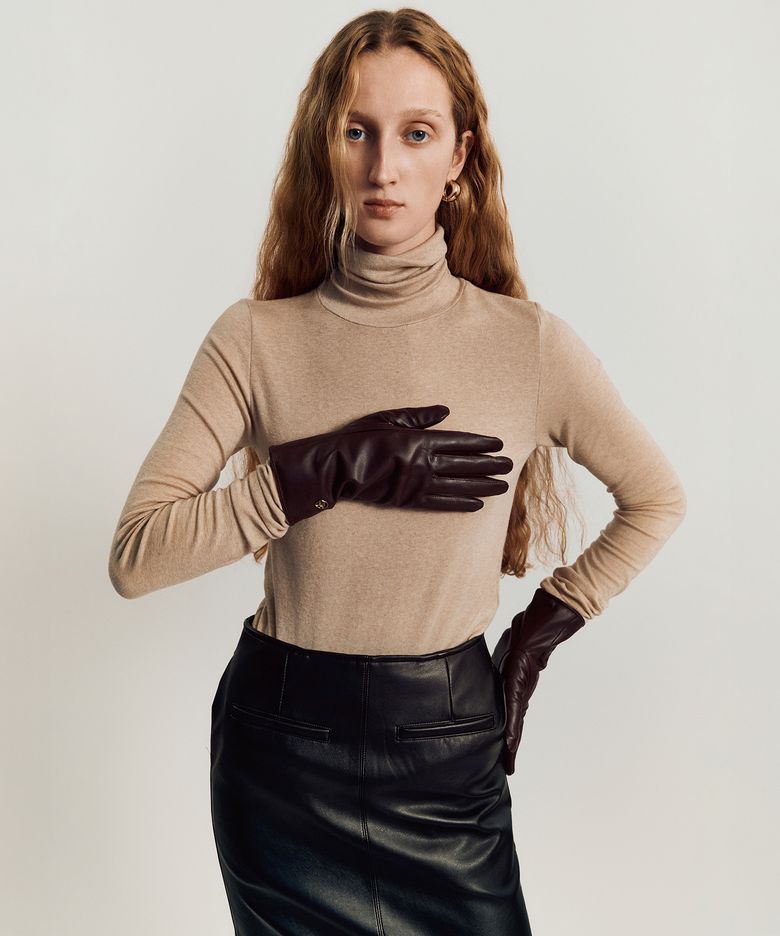 Dota Lambskin Leather Gloves
