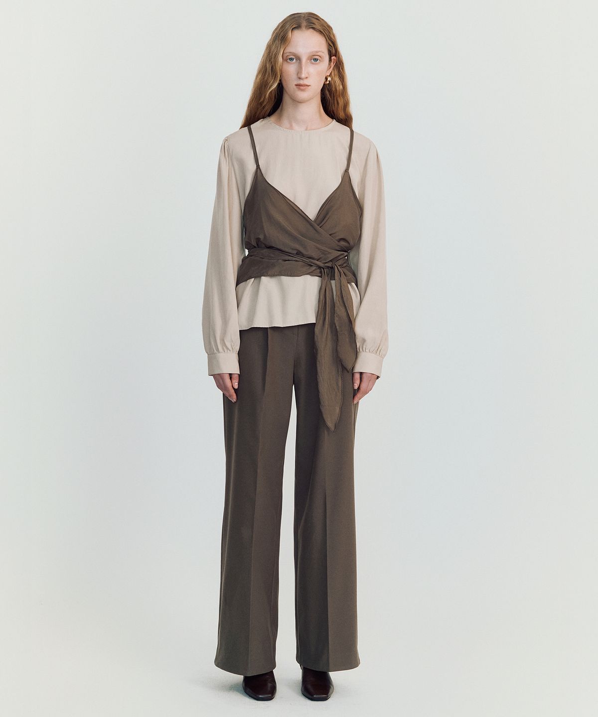 메이버유(MAYVERU) pit wool slacks _ Brown