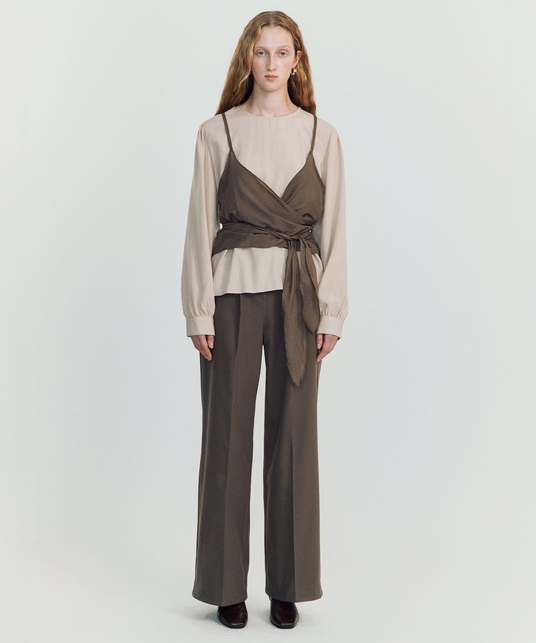 pit wool slacks _ Brown