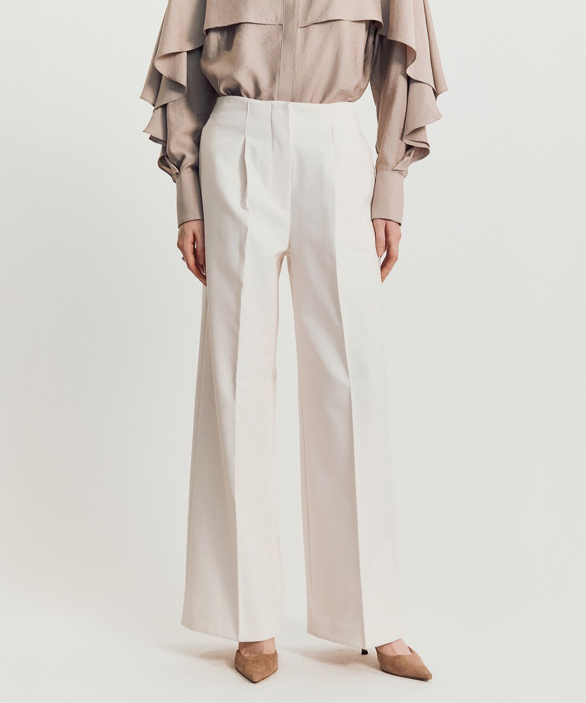 메이버유(MAYVERU) pit wool slacks _ Ivory