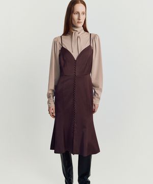 Nola slip dress _ Brown