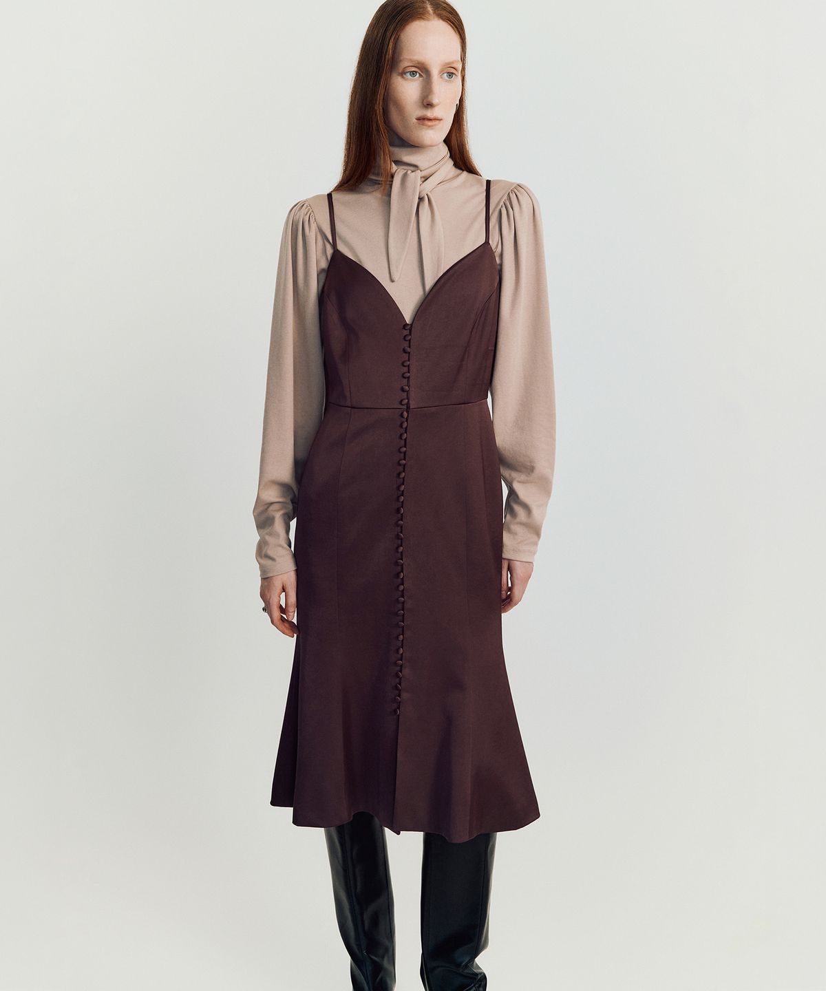 메이버유(MAYVERU) Nola slip dress _ Brown