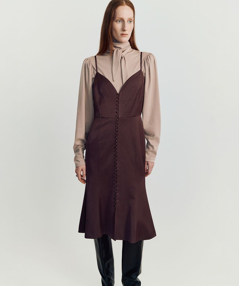 Nola slip dress _ Brown