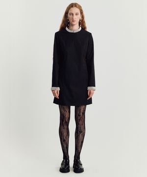 flavin pearl dress _ Black