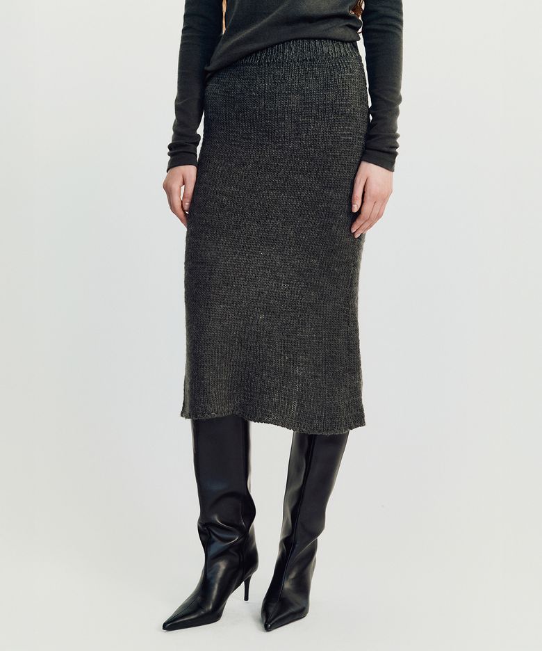 Shawble tweed skirt _ Gray