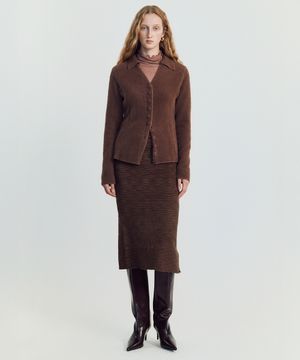 Shawble tweed skirt _ Brown
