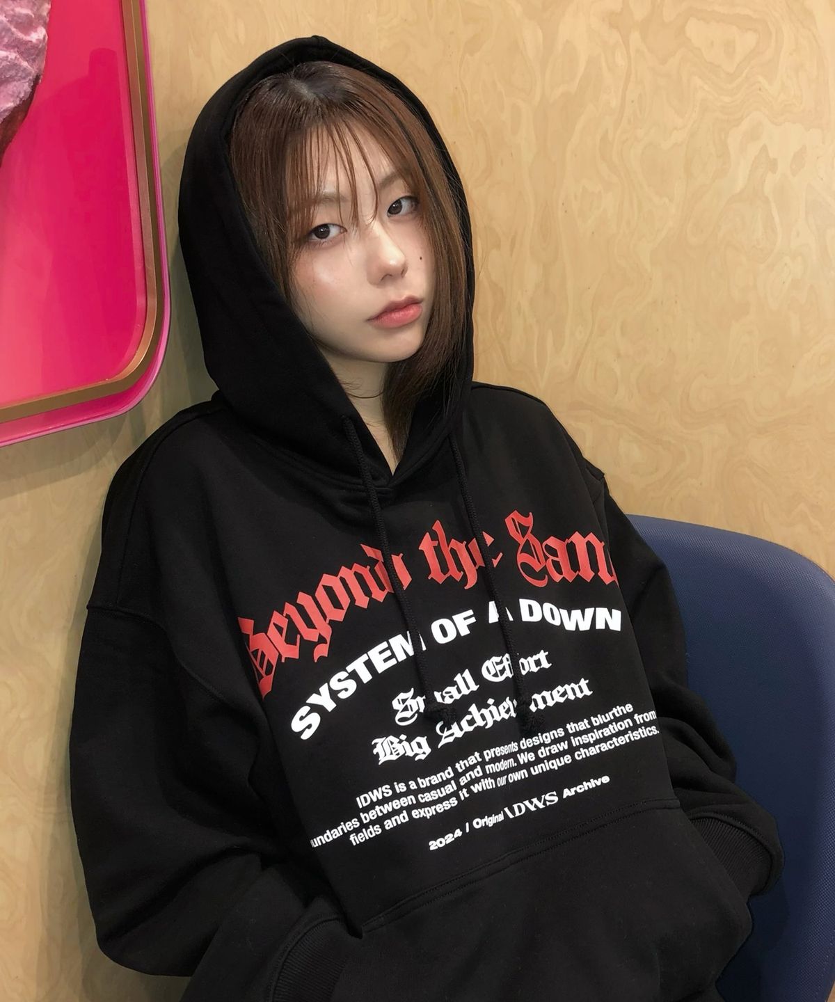 아이돈워너셀(IDWS) System Down Hoodie Black
