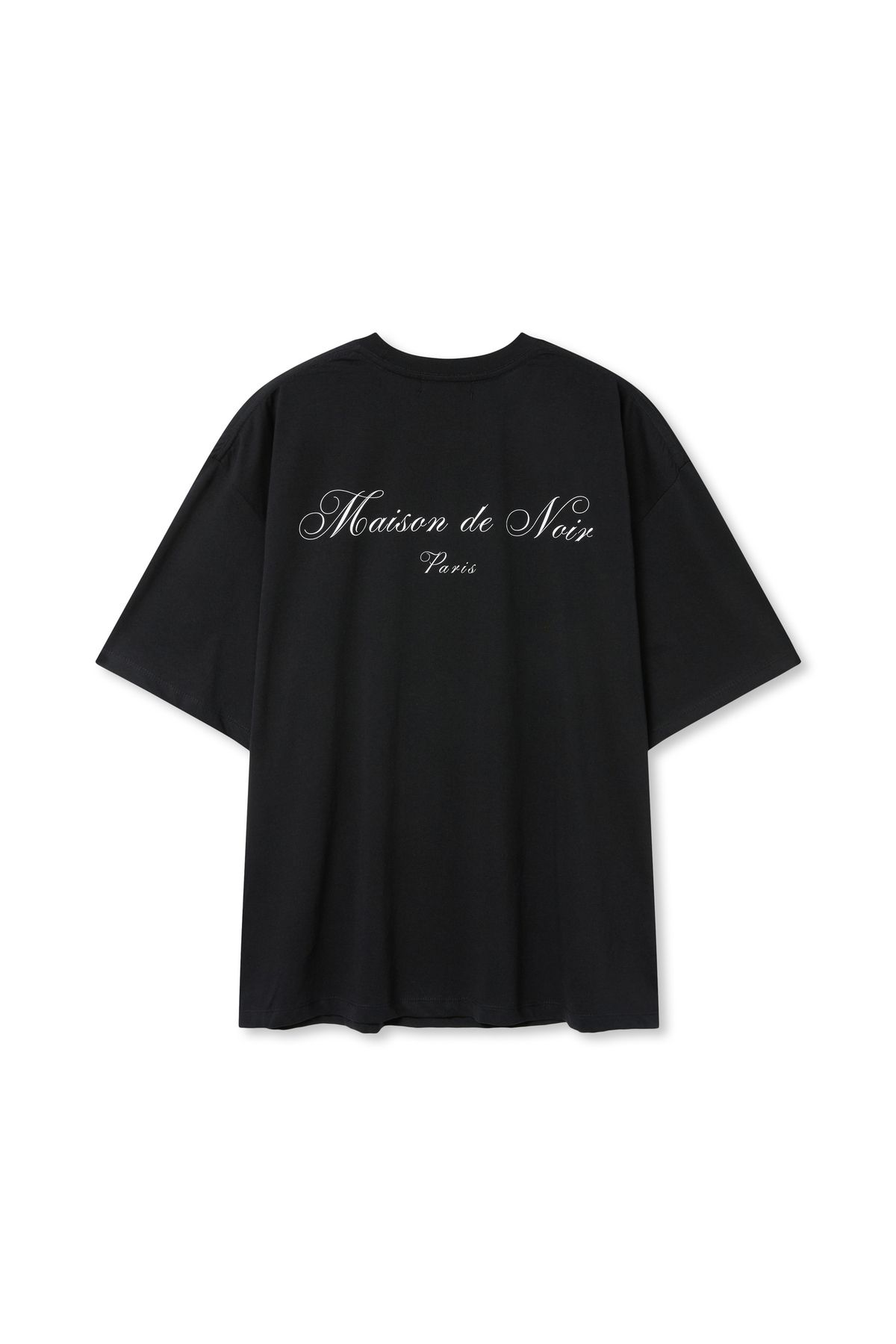메종 드 누아(MAISON DE NOIR) CURSIVE T-SHIRT BLACK