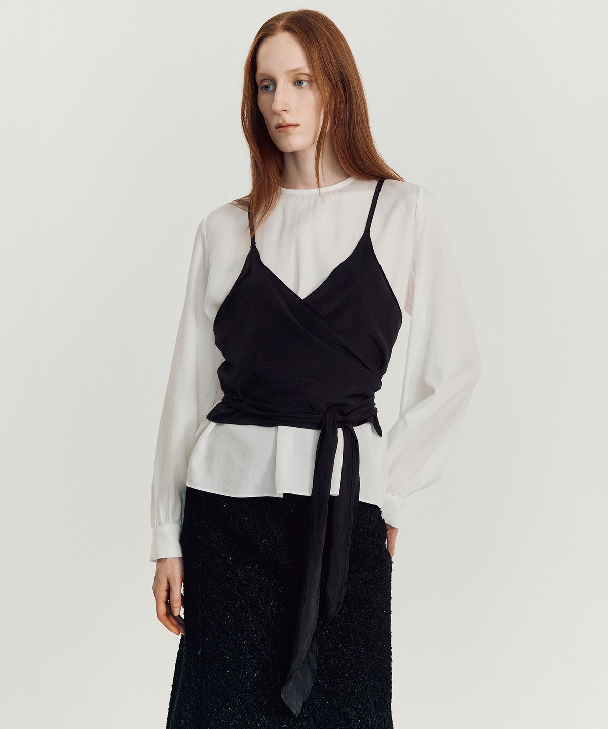 메이버유(MAYVERU) Helia Bustier Blouse _ Ivory