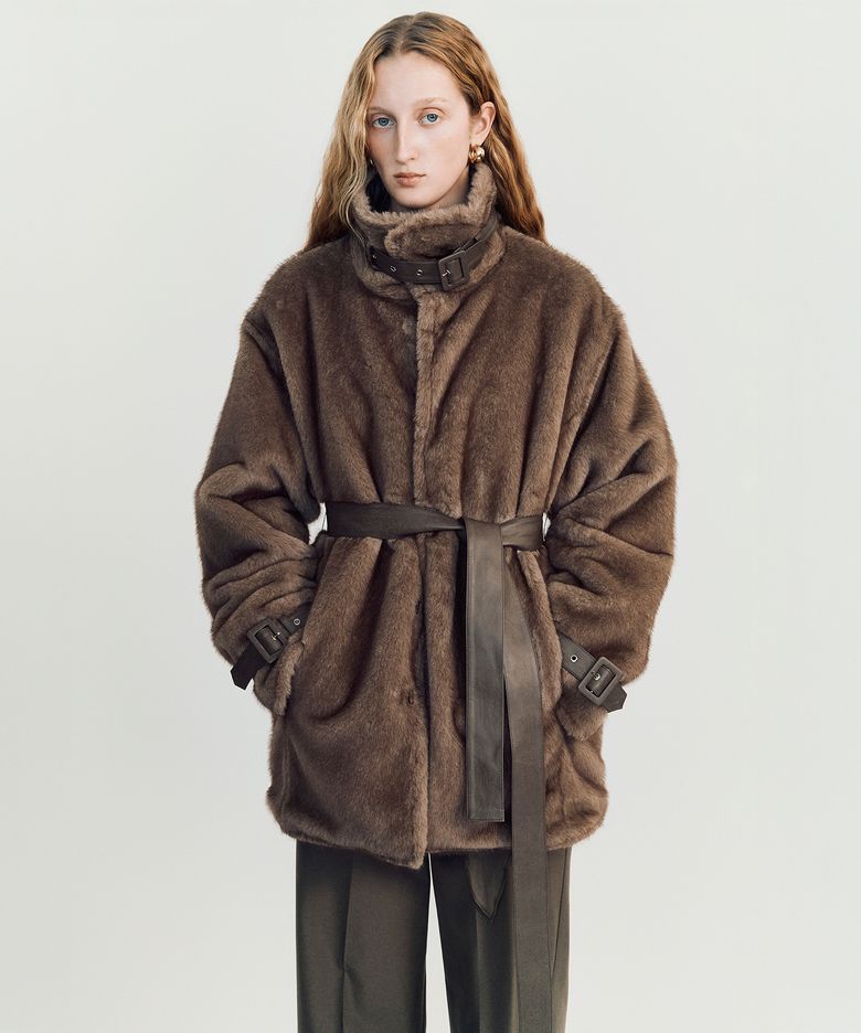 Sicilian reversible fur jacket _ Brown