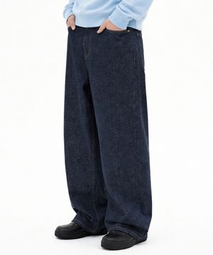 [스토커즈 pick] 데미지 워시드 데님 팬츠-인디고