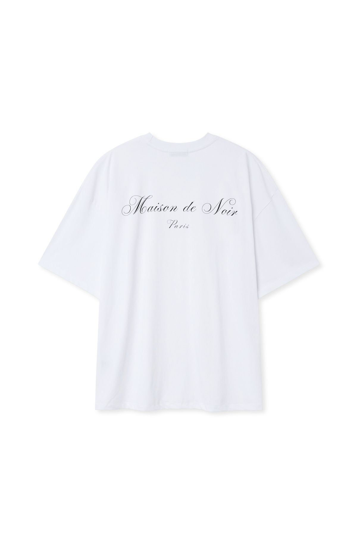 메종 드 누아(MAISON DE NOIR) CURSIVE T-SHIRT WHITE