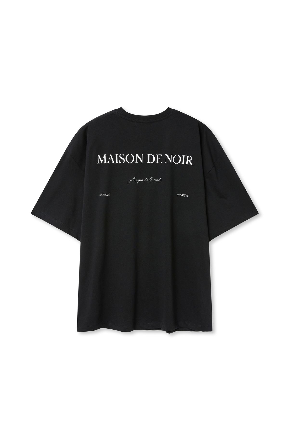 메종 드 누아(MAISON DE NOIR) LATITUDE T-SHIRT BLACK