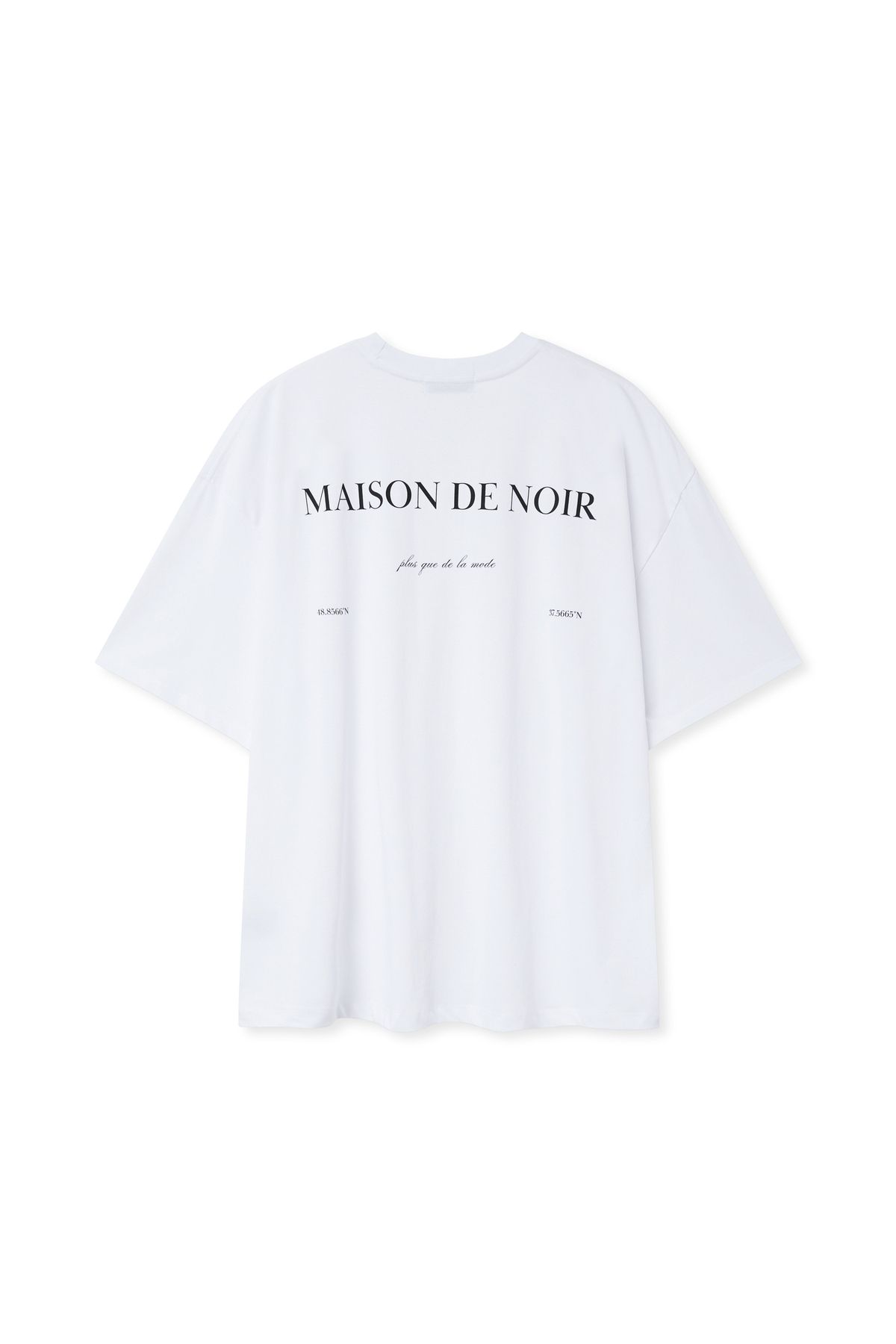 메종 드 누아(MAISON DE NOIR) LATITUDE T-SHIRT WHITE