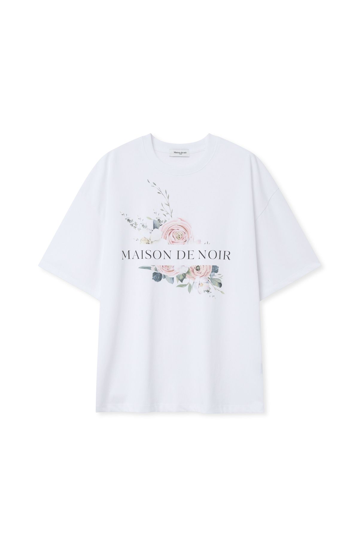 메종 드 누아(MAISON DE NOIR) BOUQUET T-SHIRT WHITE