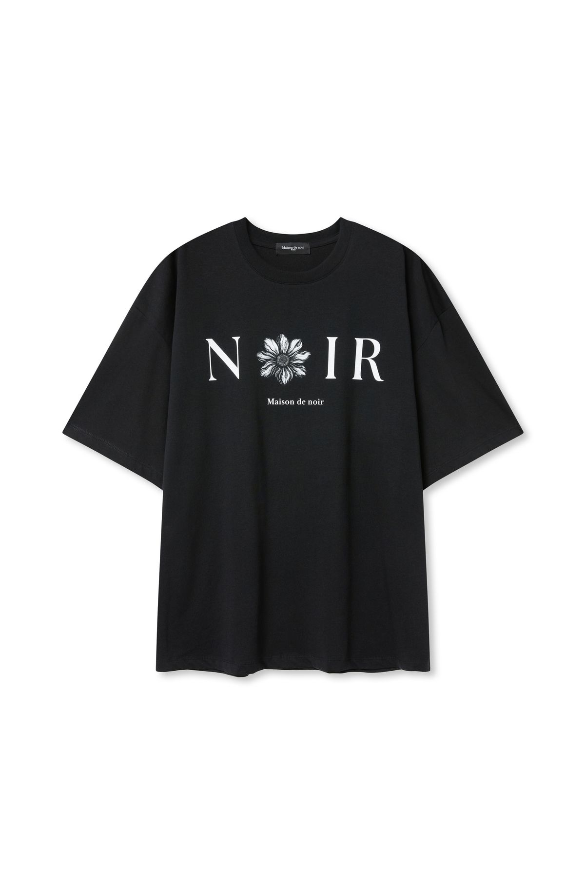 메종 드 누아(MAISON DE NOIR) FLEUR T-SHIRT BLACK