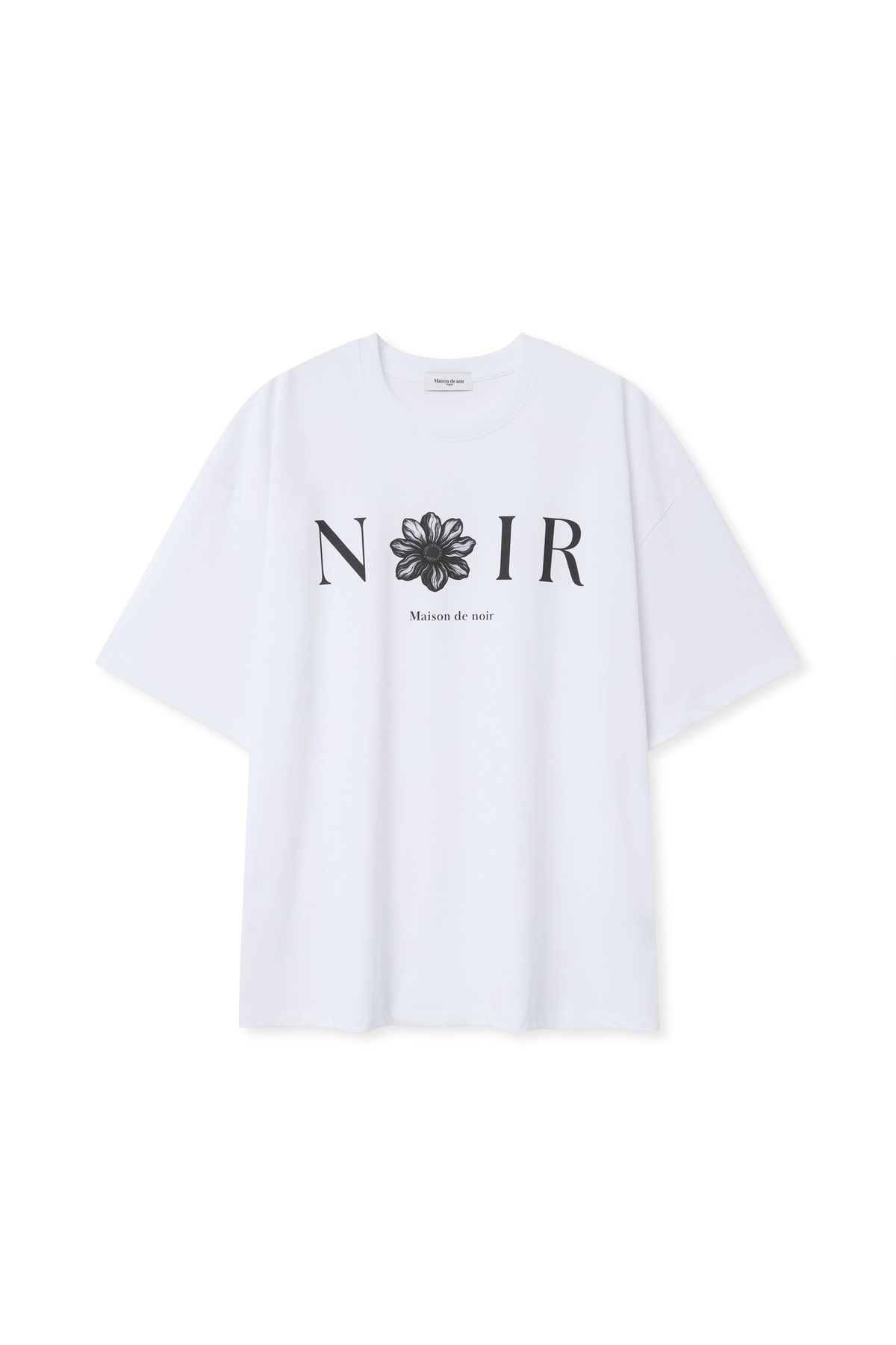 메종 드 누아(MAISON DE NOIR) FLEUR T-SHIRT WHITE