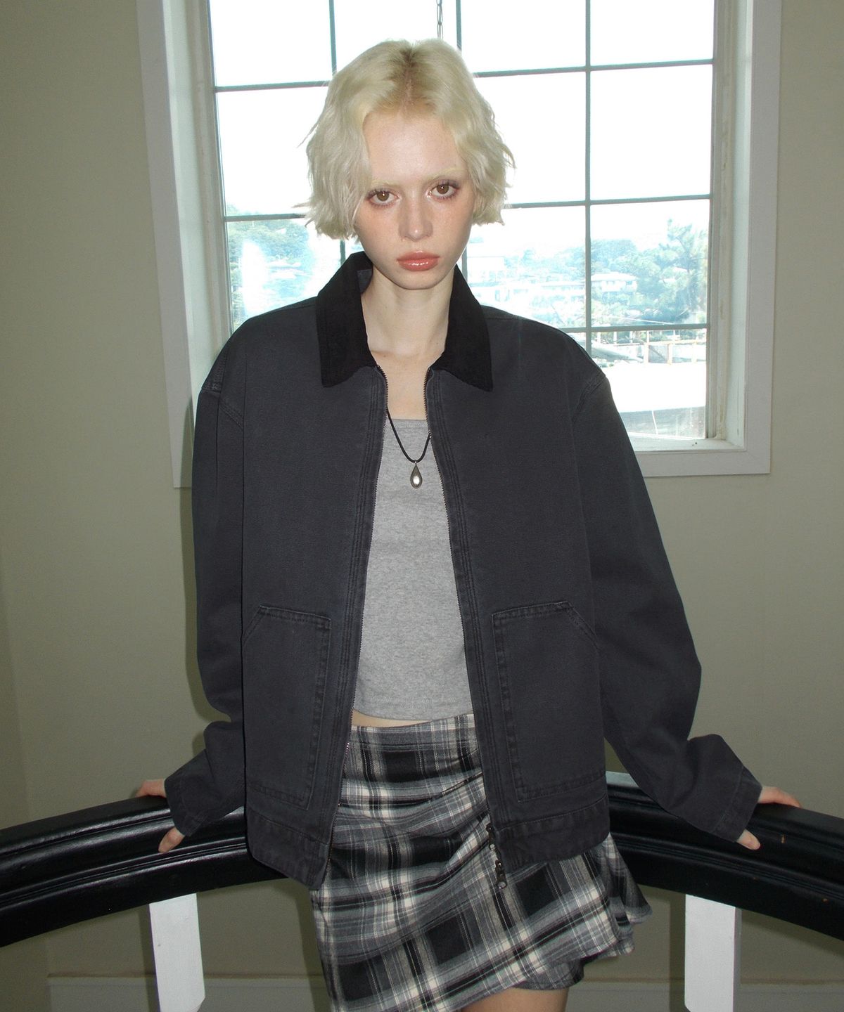 큐리티(CURETTY) C WASHED WORK JACKET_NAVY