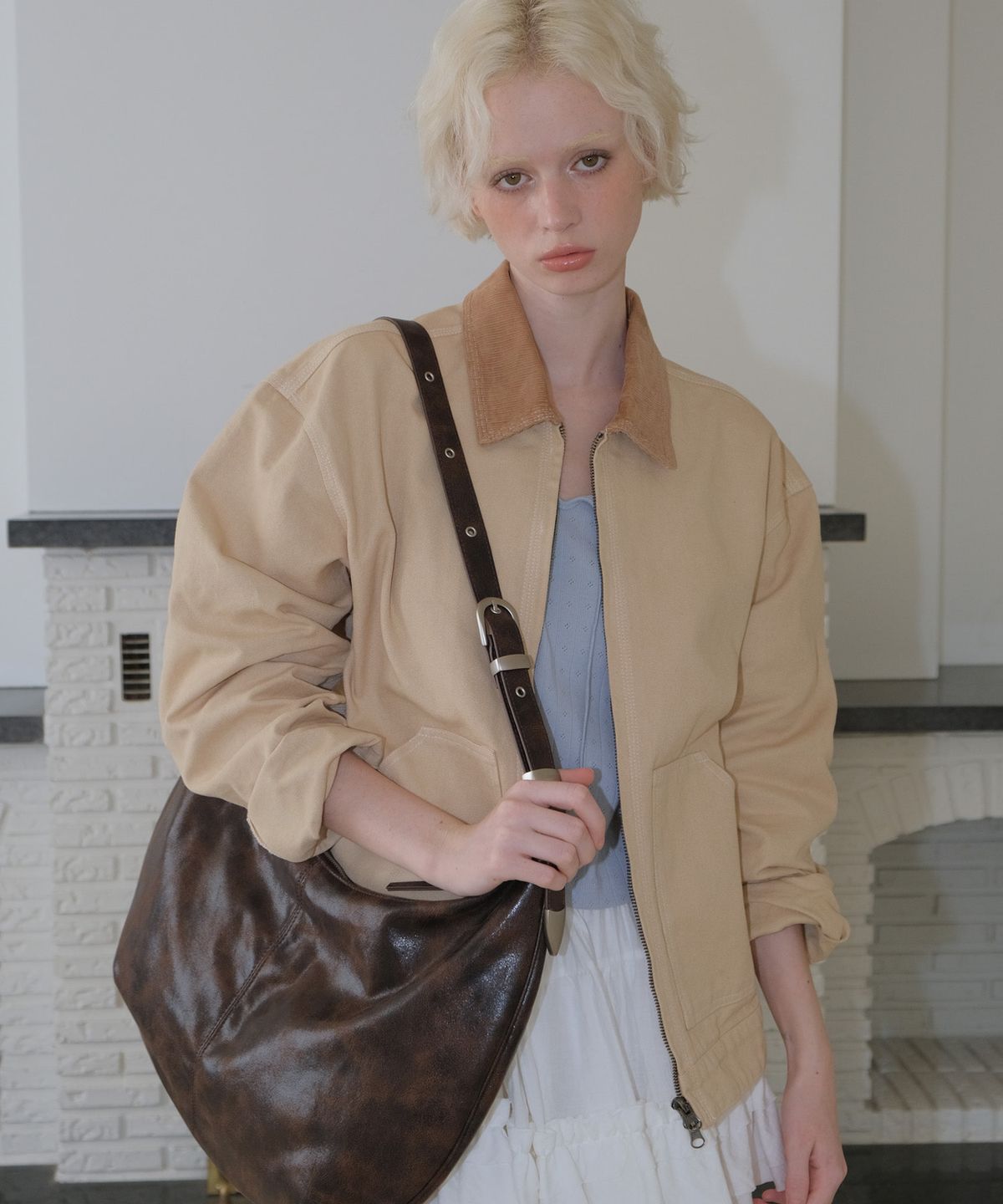 큐리티(CURETTY) C WASHED WORK JACKET_BEIGE