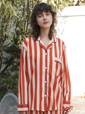 (uni) 레드윌리 긴팔 카라 잠옷 세트