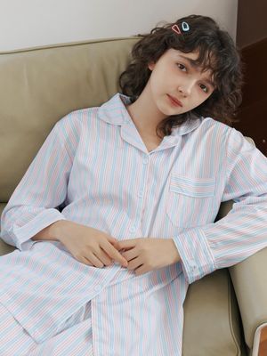 (uni) 캔디베일 긴팔 카라 잠옷 세트