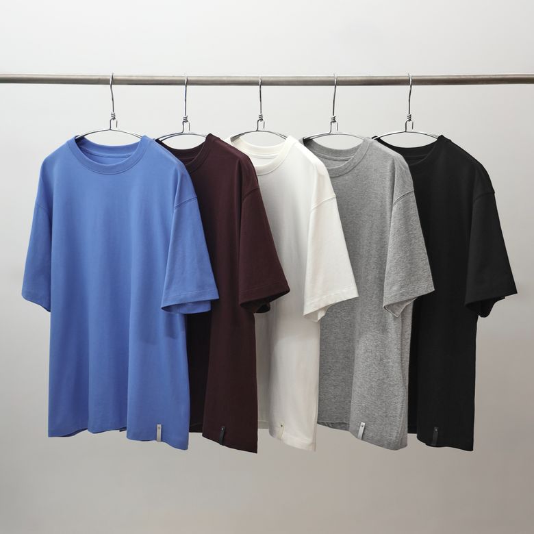 Leather Trim H/S T-shirt (5color)