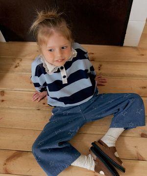 마린 레이스 스트라이프 맨투맨_네이비