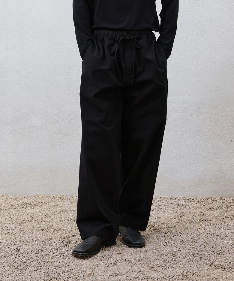 Layered String Pants - Black