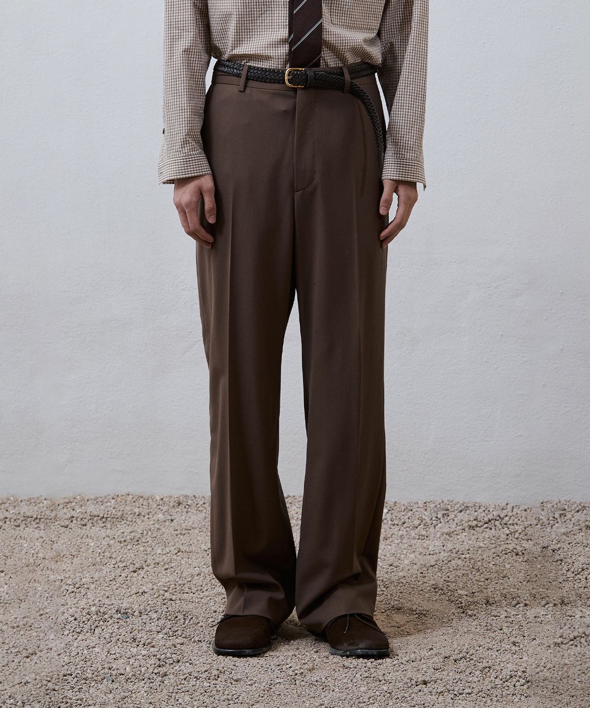유스(YOUTH) Waist line Trousers - Brown