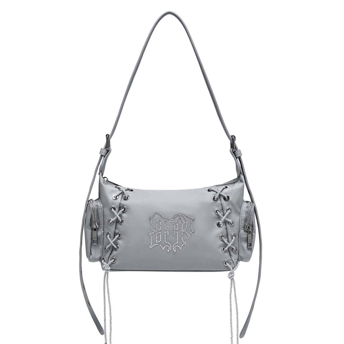 블랙 퍼플(BLACK PURPLE) 글로우 코르셋 백 Glow Corset Bag_Gray