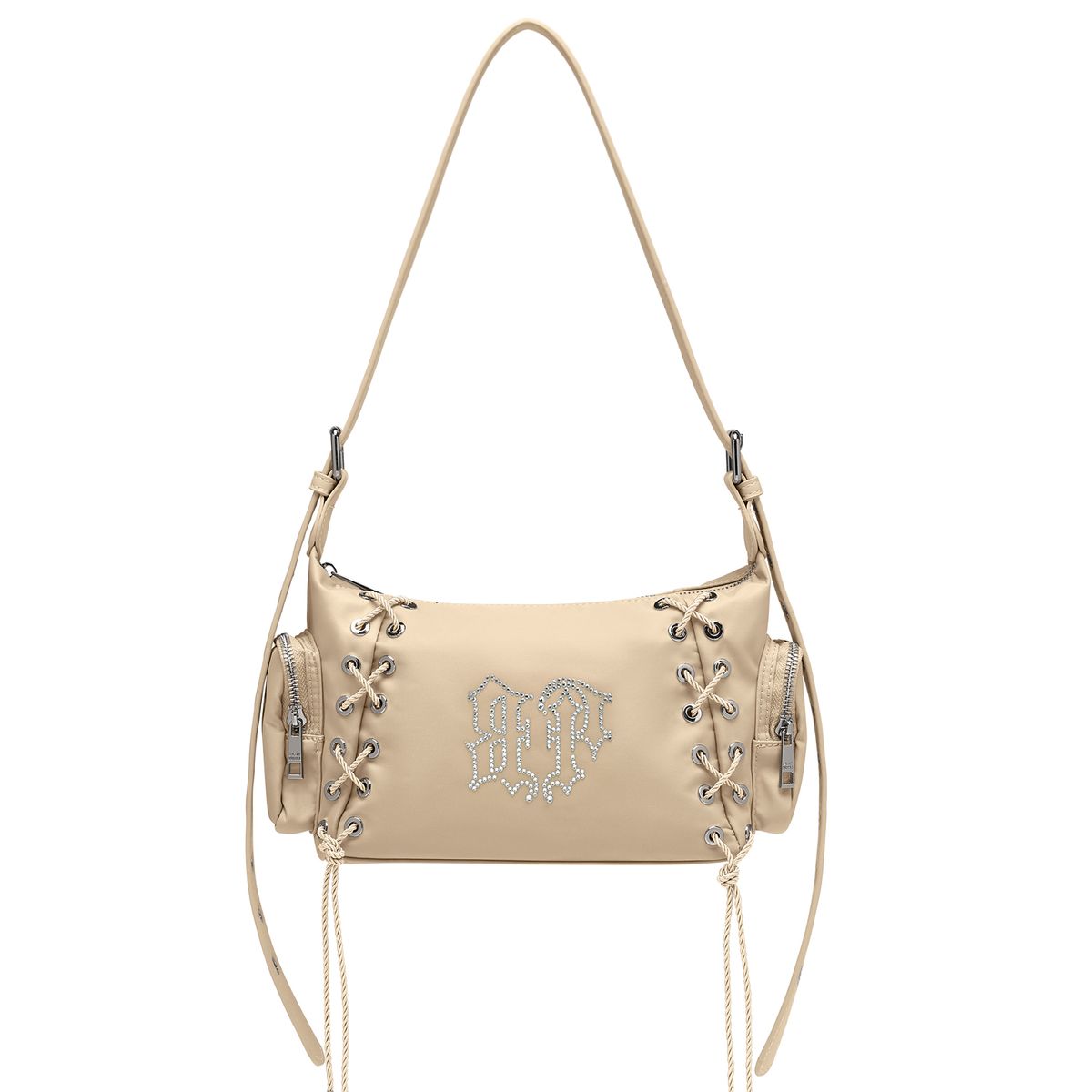 블랙 퍼플(BLACK PURPLE) 글로우 코르셋 백 Glow Corset Bag_Beige