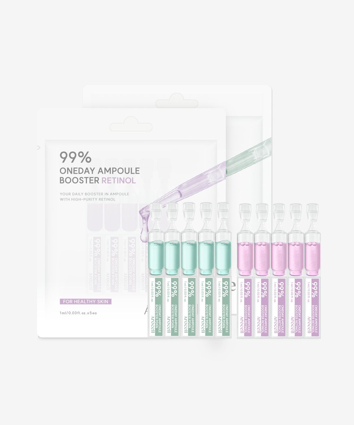 아로셀(AROCELL) 99% 원데이 부스터 앰플 (레티놀 / PDRN)
