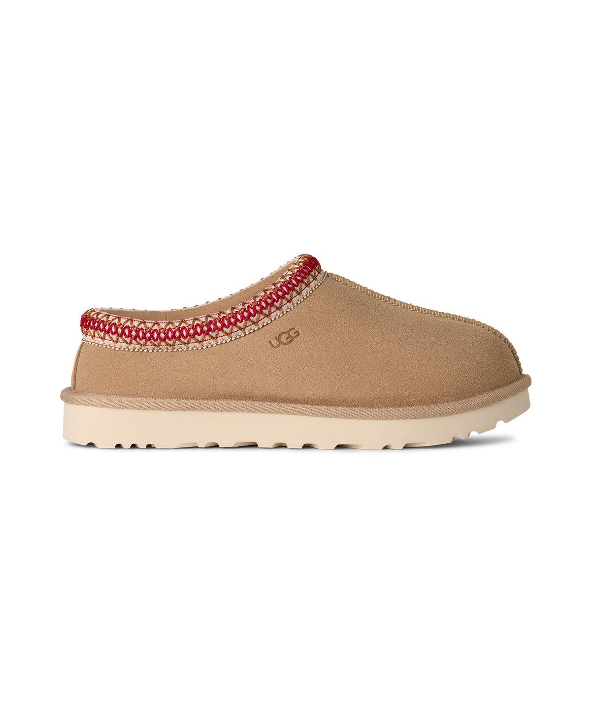 어그(UGG) [WOMEN] 시그니처 스웨이드 타스만 슬리퍼 (타스만 II) - 샌드:다크 체리 / 1174470-SDDR