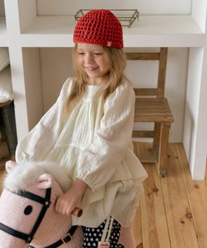 모에 캉캉 셔링 블라우스