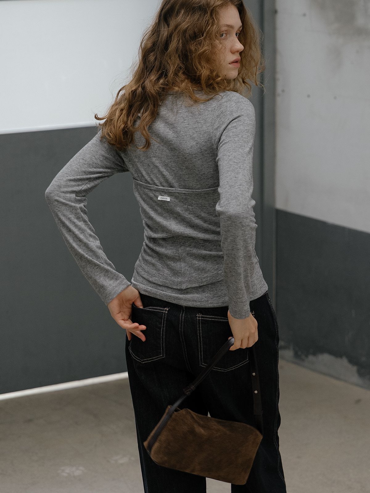 프리버07(FRIVER07) Layered halter neck top set FRFA01LT07_Gray