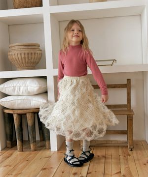 마들렌 도트 샤 스커트