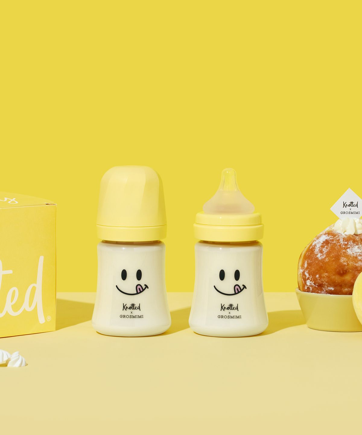그로미미(GROSMIMI) 노티드 신생아젖병 배앓이방지 스마일 200ml 트윈팩