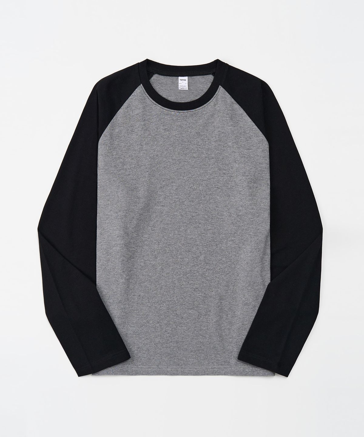 토피(TOFFEE) 미니멀 래글런 롱 슬리브 (BLACK)