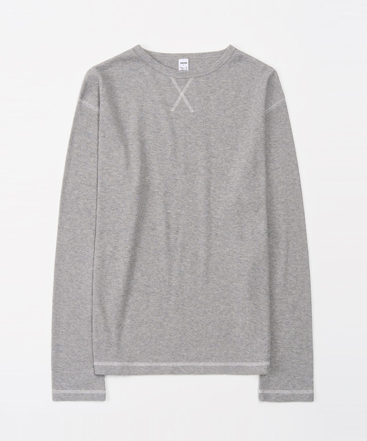 토피(TOFFEE) 스티치 와플 롱 슬리브 (GREY)