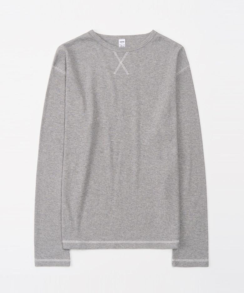 스티치 와플 롱 슬리브 (GREY)