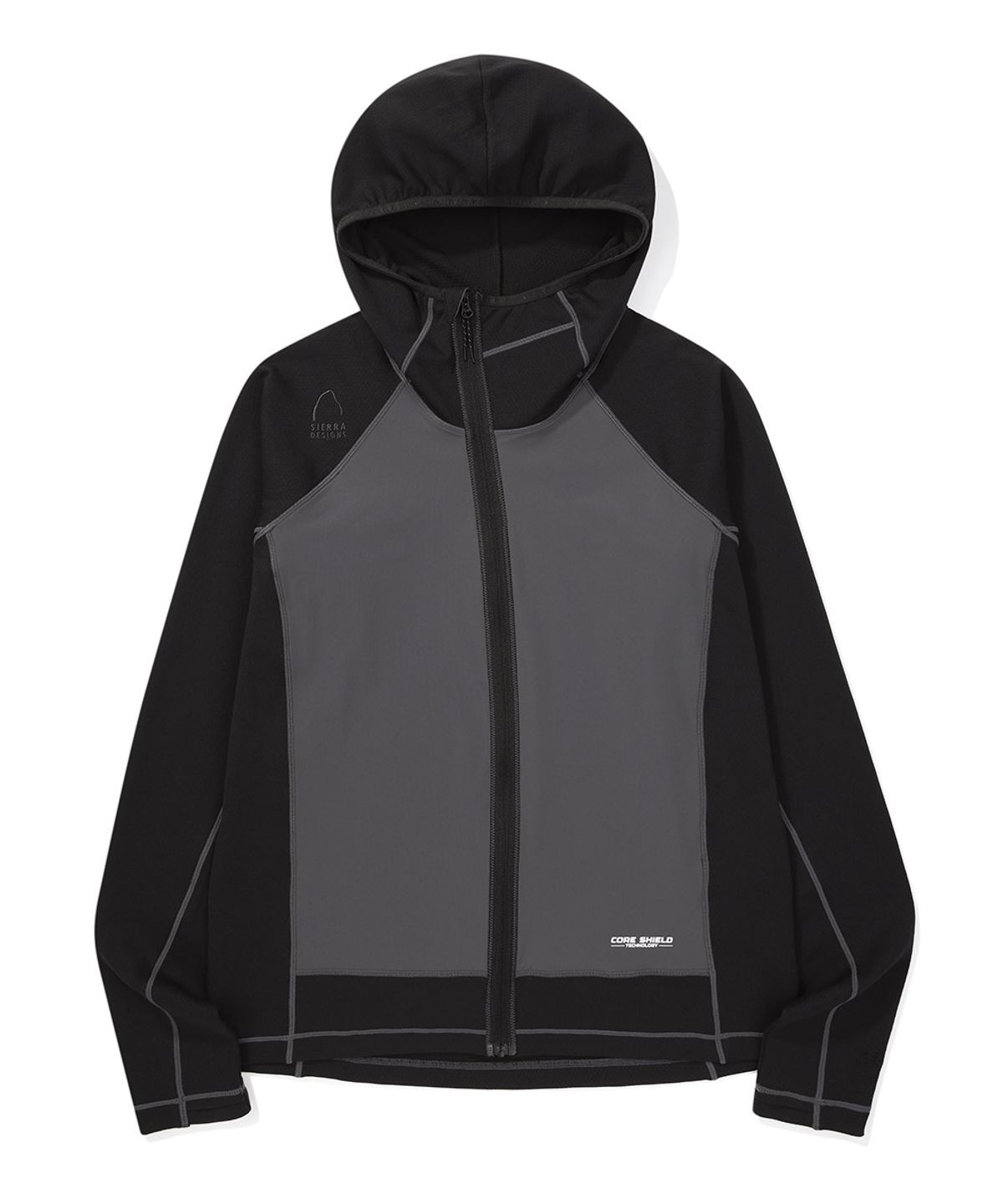 시에라디자인(SIERRA DESIGNS) 로사(ROSA) 델타픽 코어 쉴드 집업 후디 BLACK