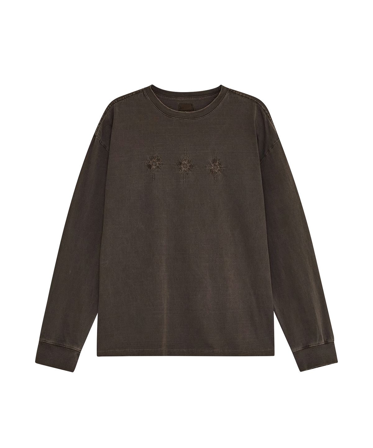 데프가먼츠(DEFGARMENTS) NEEDLE STITCH LONG SLEEVE [BROWN]
