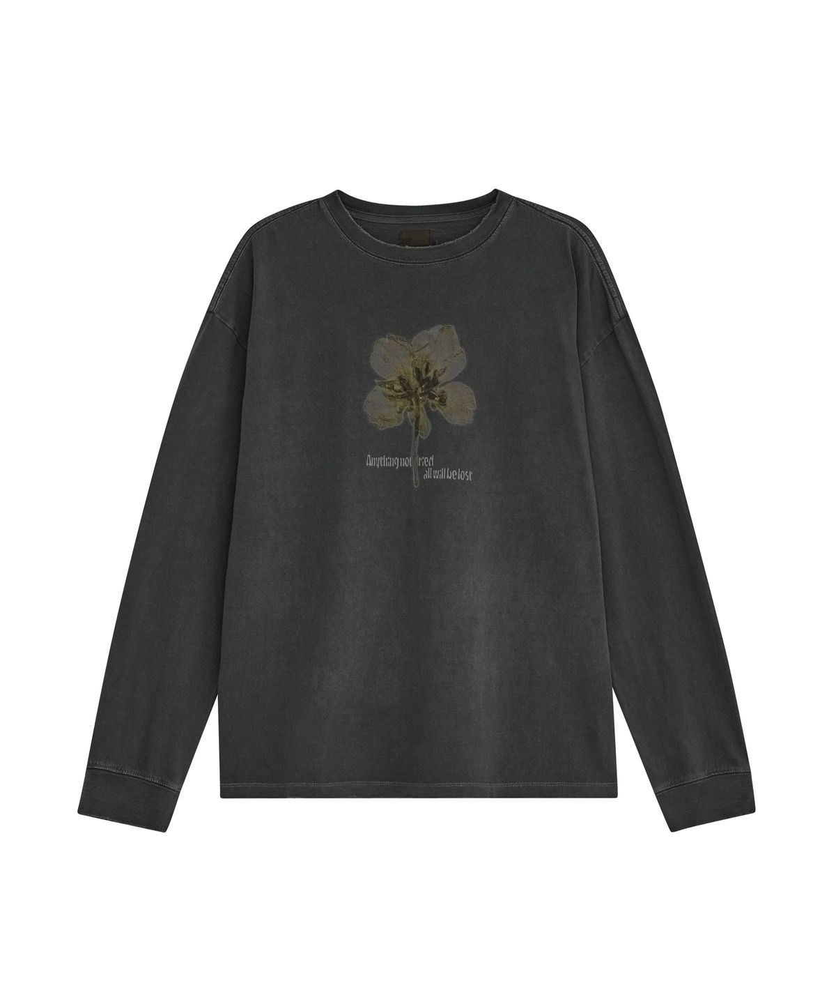 데프가먼츠(DEFGARMENTS) DRY FLOWER LONG SLEEVE [CHARCOAL]