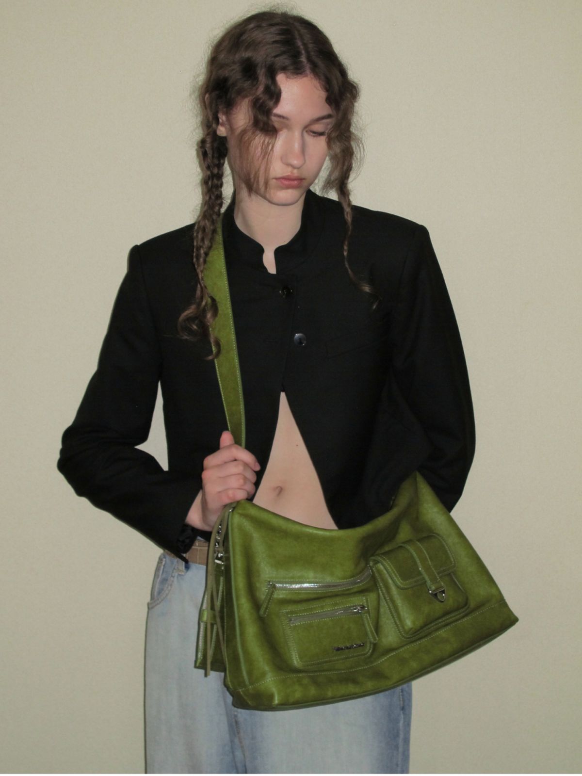 필인더블랭크(FILLINTHEBLANK) Cabinet Bag (olive)
