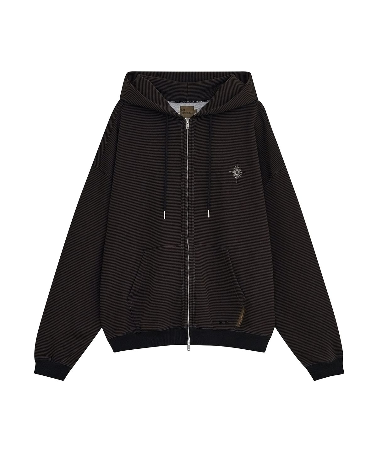 데프가먼츠(DEFGARMENTS) STRIPE HOOD ZIP UP [BROWN]