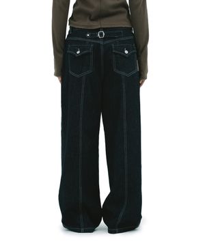 [유소정 PICK] INDIGO BUCKLE PANTS [INDIGO]