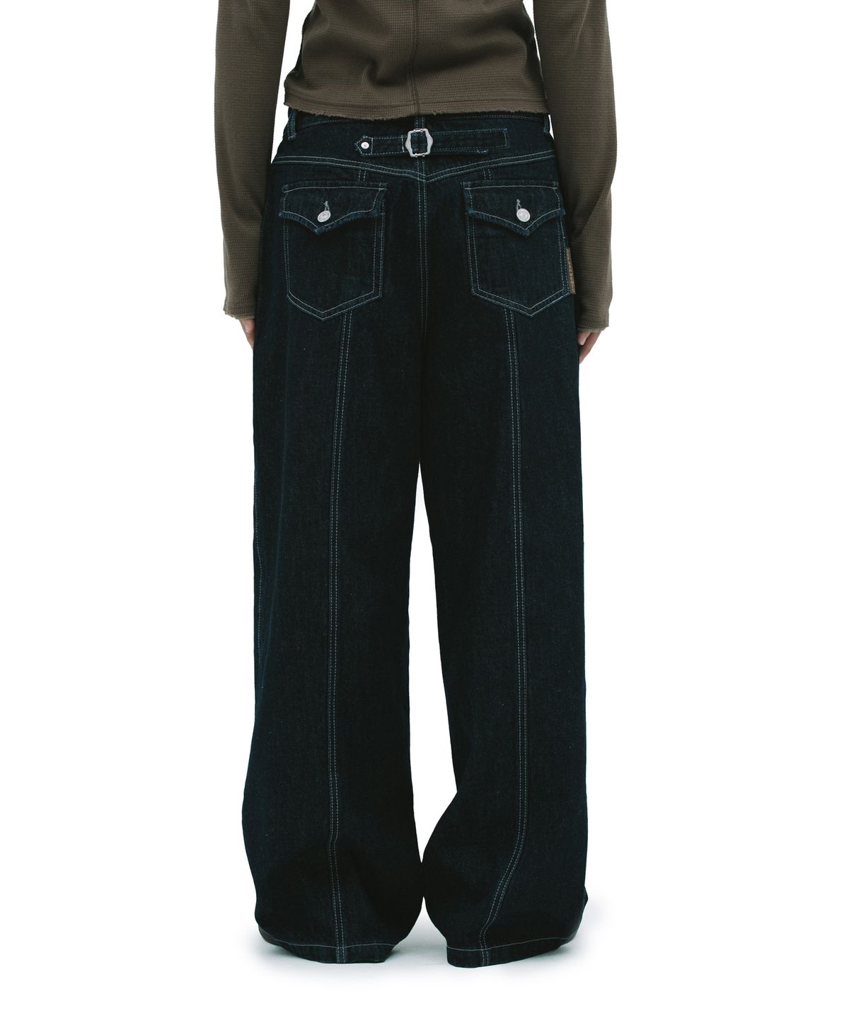 데프가먼츠(DEFGARMENTS) INDIGO BUCKLE PANTS [INDIGO]
