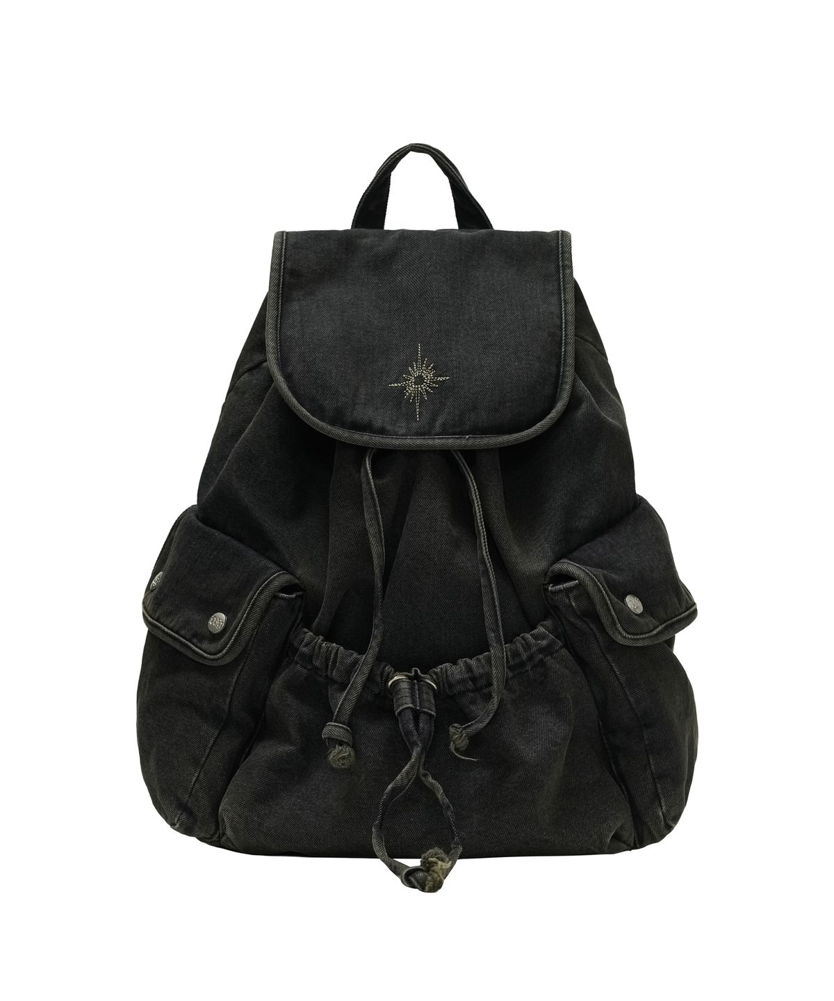 데프가먼츠(DEFGARMENTS) NEEDLE DENIM BAG PACK [BLACK DENIM]